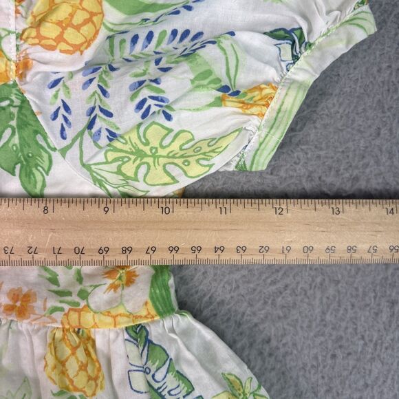 Janie & Jack Summer Pineapple Puff Sleeve Dress Size 2T Girls - Picture 5 of 8